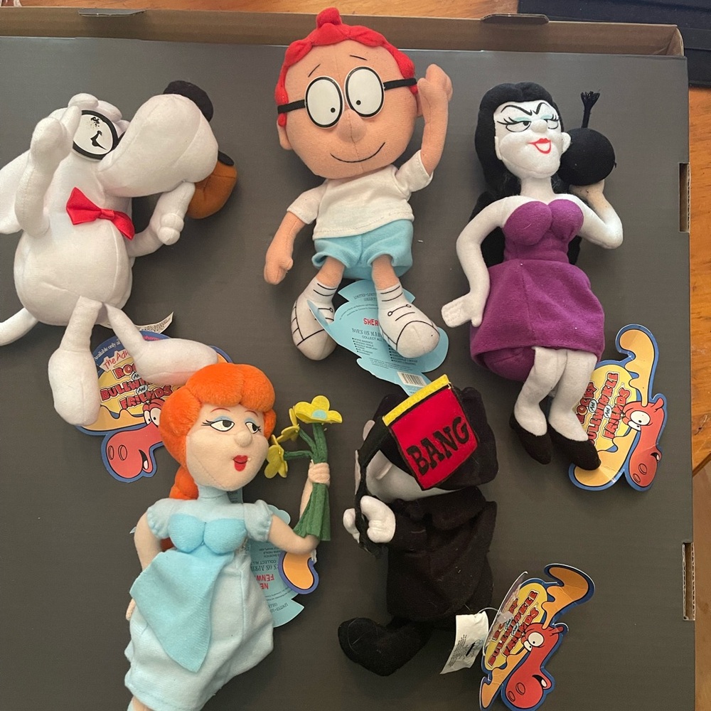 Vintage collectors: The adventures of Rocky and Bullwinkle soft toys
